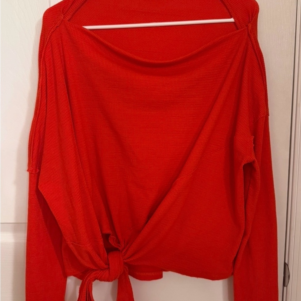 Umgee Bright Orange Knit boho Top